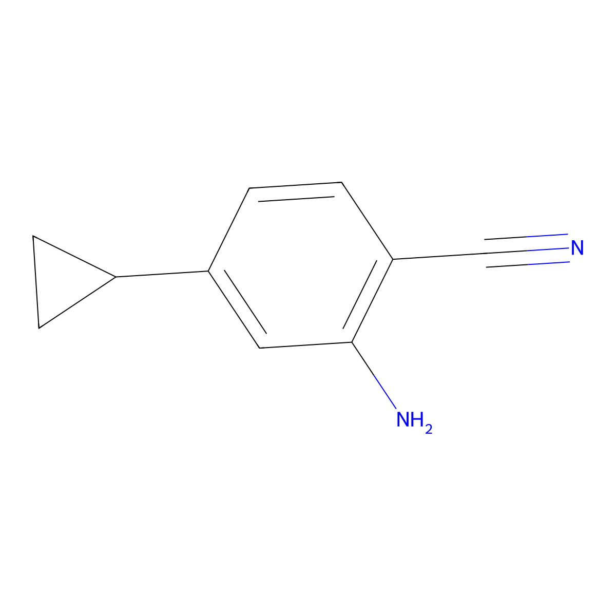2-Amino-4-cyclopropylbenzonitrile molecular structure, CAS 1434127-51-1