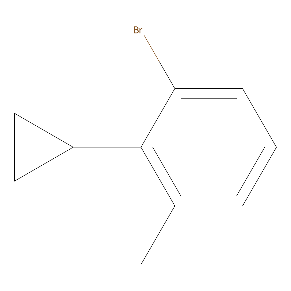 1-Bromo-2-cyclopropyl-3-methylbenzene molecular structure, CAS 1434127-54-4