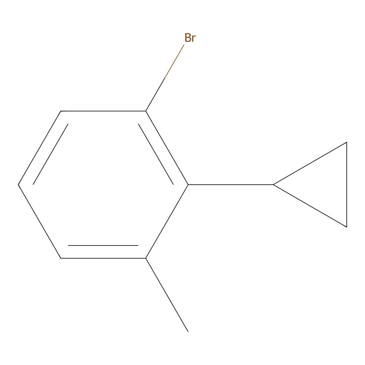 1-Bromo-2-cyclopropyl-3-methylbenzene molecular structure, CAS 1434127-54-4