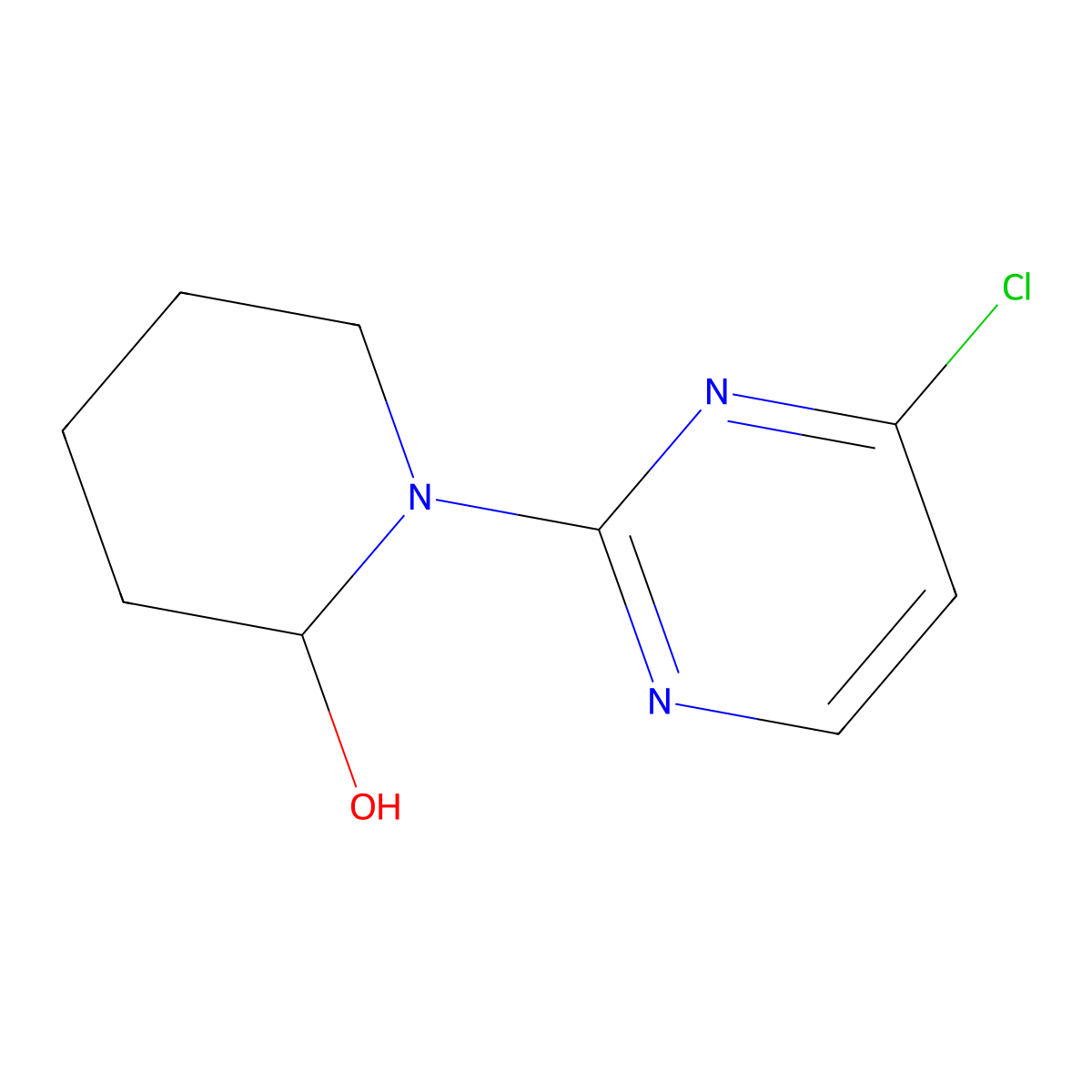 1-(4-Chloropyrimidin-2-YL)piperidin-2-OL molecular structure, CAS 1434127-55-5