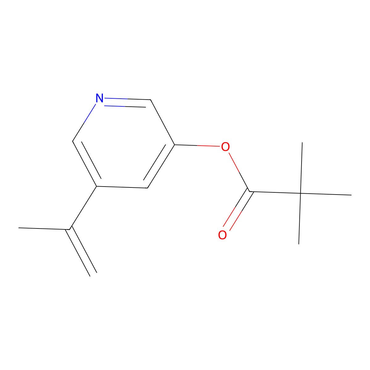 3-(Pivaloyloxy)-5-(prop-1-EN-2-YL)pyridine molecular structure, CAS 1434127-72-6