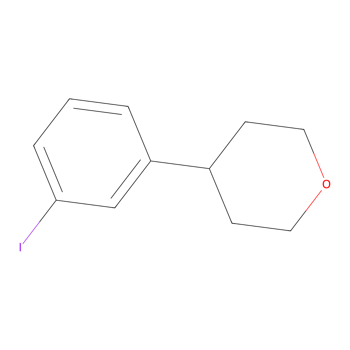 3-(4-Tetrahydropyranyl)iodobenzene molecular structure, CAS 1434127-74-8