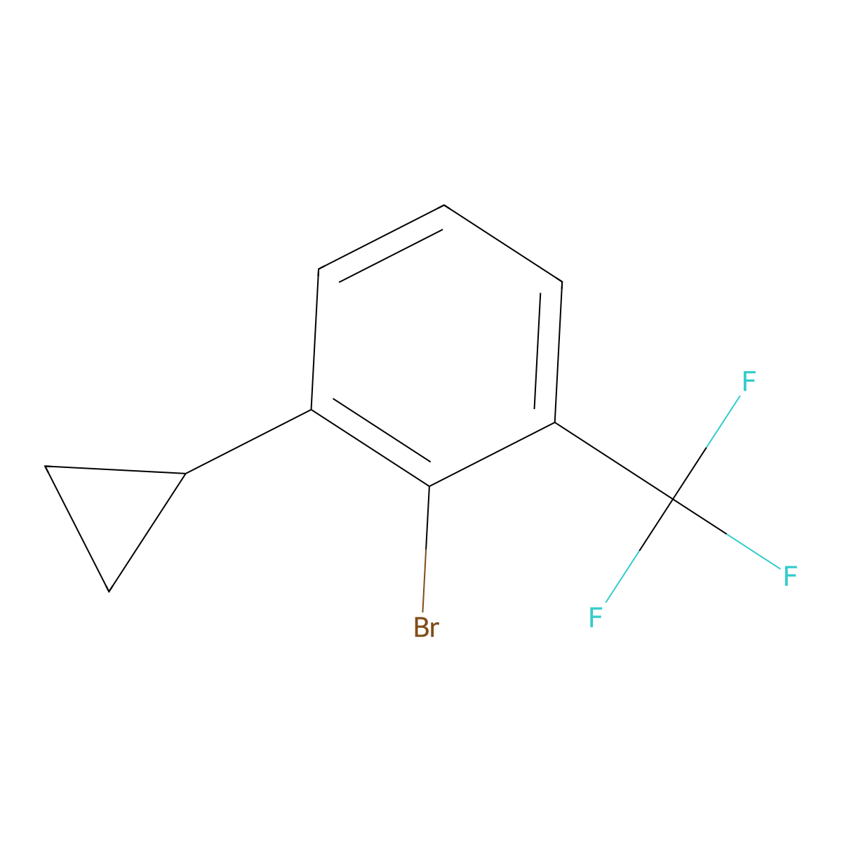 6-(Cyclopropyl)-2-(tryfluoromethyl)bromobenzene molecular structure, CAS 1434127-79-3