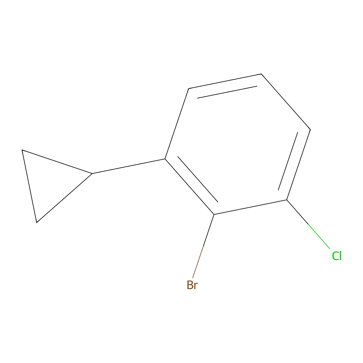 2-Bromo-3-cyclopropylchlorobenzene molecular structure, CAS 1434127-86-2