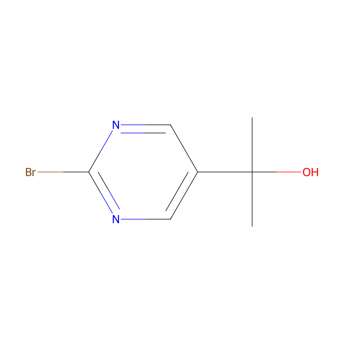 2-(2-Bromo-5-pyrimidinyl)-2-propanol molecular structure, CAS 1434127-87-3