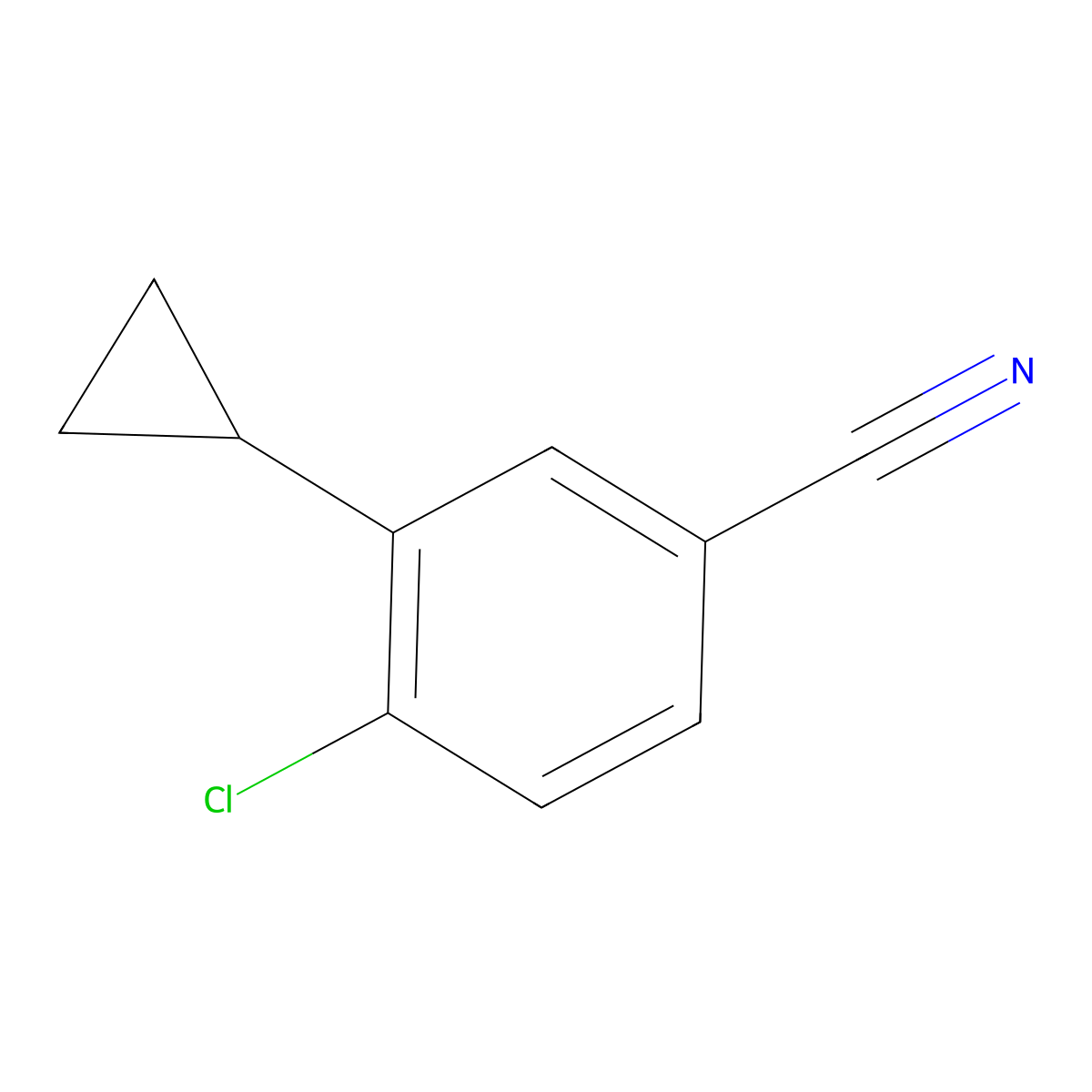 4-Chloro-3-cyclopropylbenzonitrile molecular structure, CAS 1434127-99-7