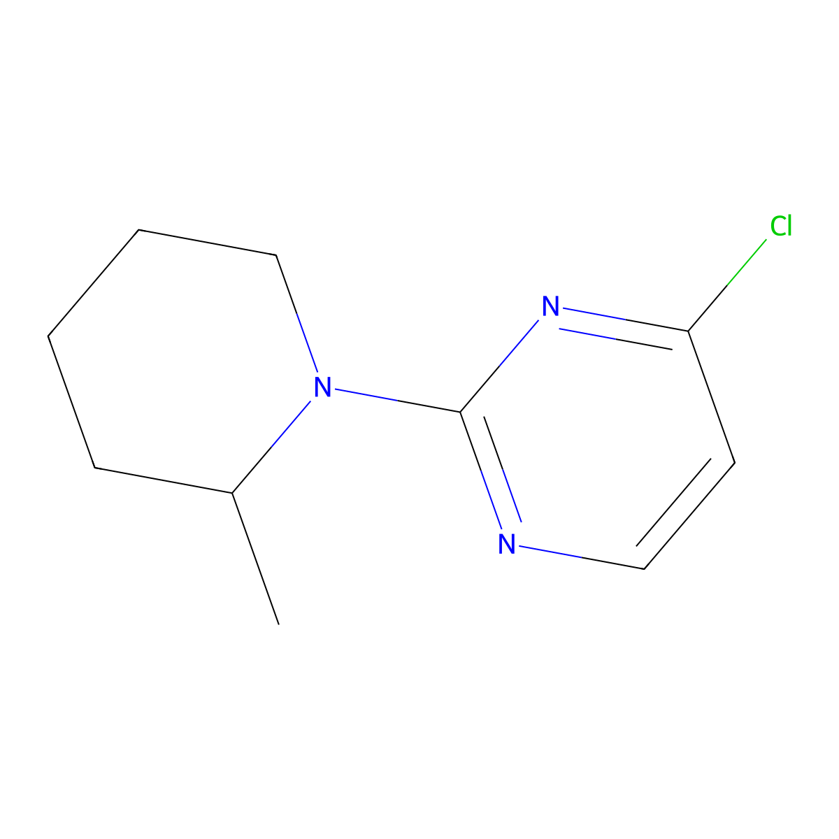 4-Chloro-2-(2-methylpiperidin-1-YL)pyrimidine molecular structure, CAS 1434128-04-7