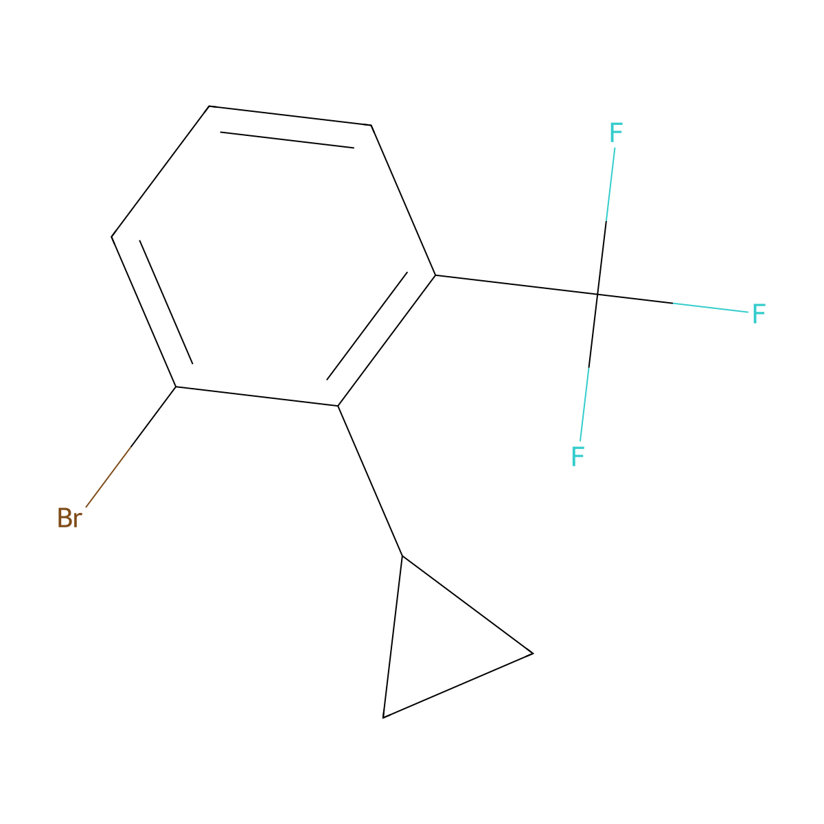 2-(Cyclopropyl)-3-(trifluoromethyl)bromobenzene molecular structure, CAS 1434128-08-1