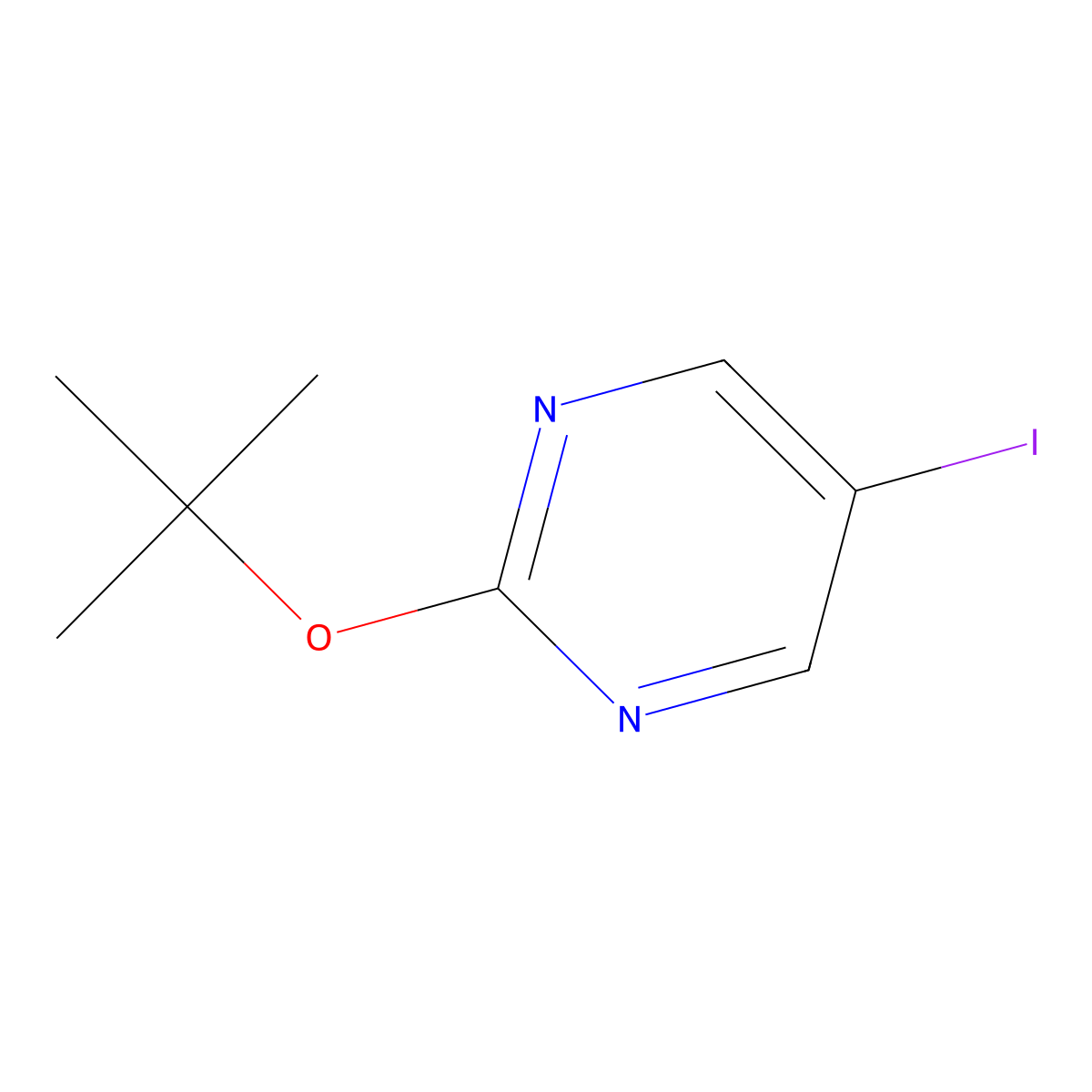2-(Tert-butoxy)-5-iodopyrimidine molecular structure, CAS 1434128-10-5
