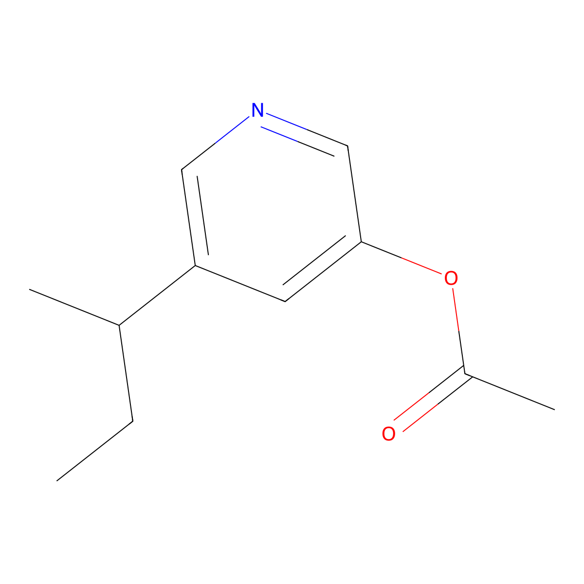 5-(Sec-butyl)-3-acetoxypyridine molecular structure, CAS 1434128-15-0