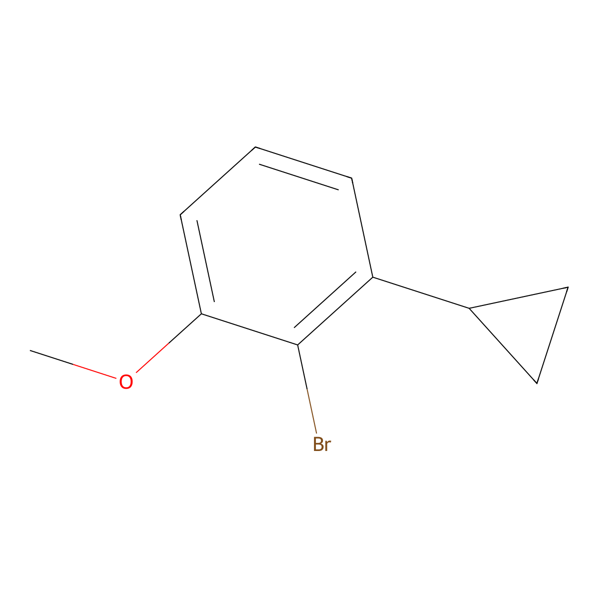 2-Bromo-1-cyclopropyl-3-methoxybenzene molecular structure, CAS 1434128-22-9