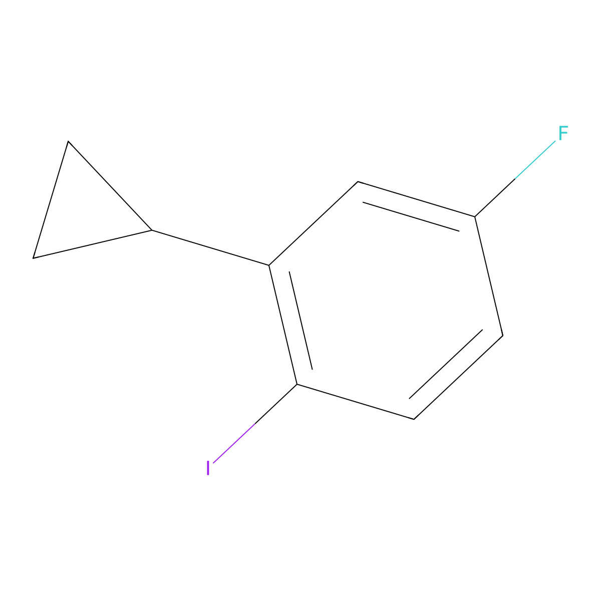 4-Fluoro-2-cyclopropyliodobenzene molecular structure, CAS 1434128-29-6