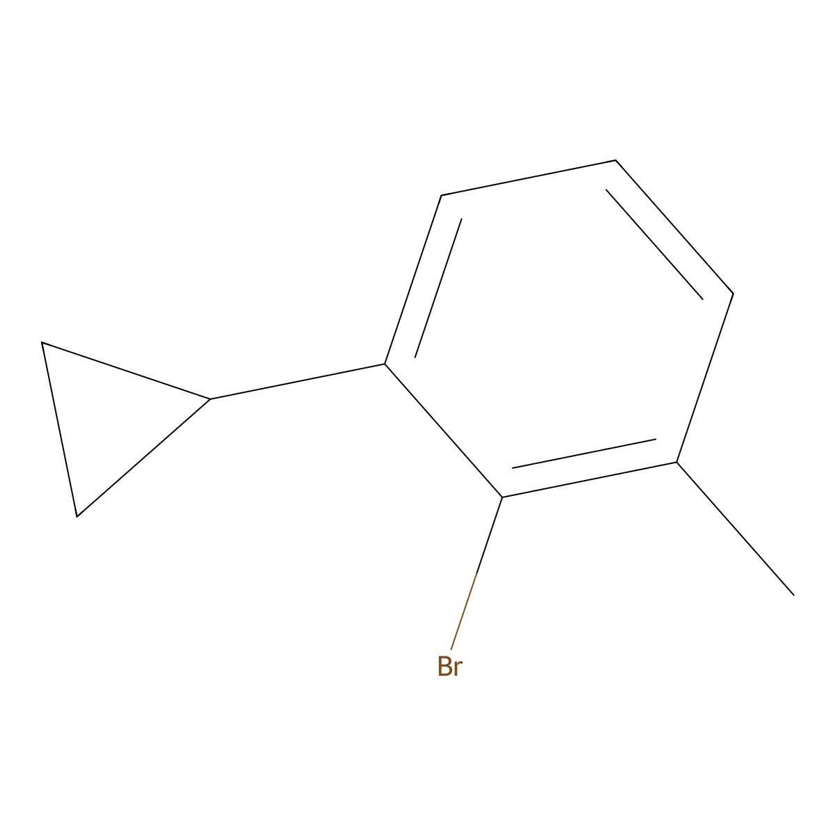 6-(Cyclopropyl)-2-(methyl)bromobenzene molecular structure, CAS 1434128-31-0