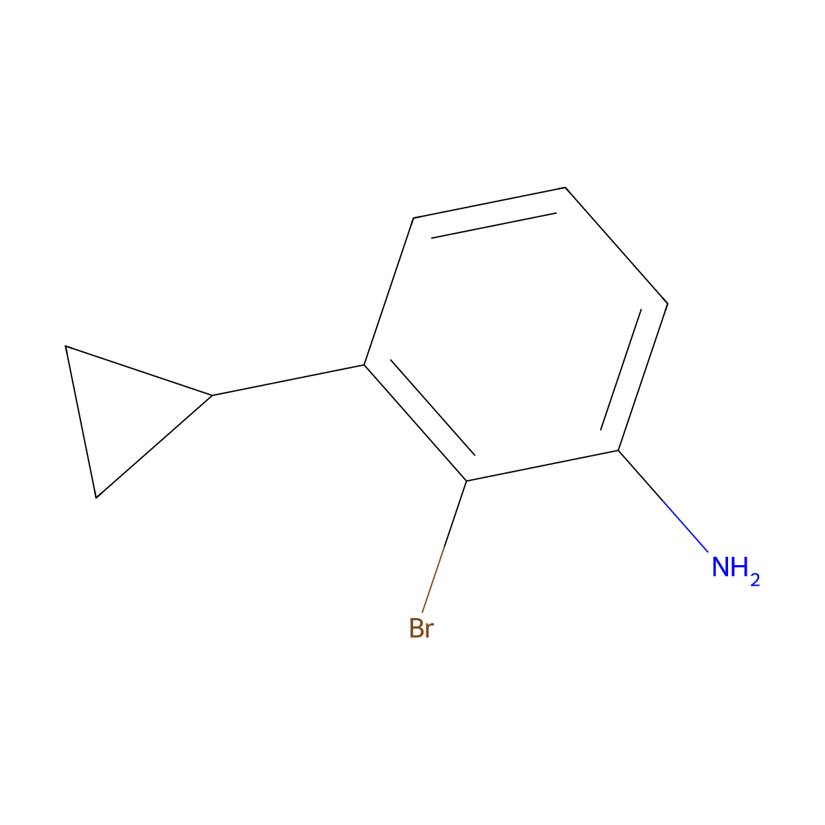2-Bromo-3-cyclopropylaniline molecular structure, CAS 1434128-34-3