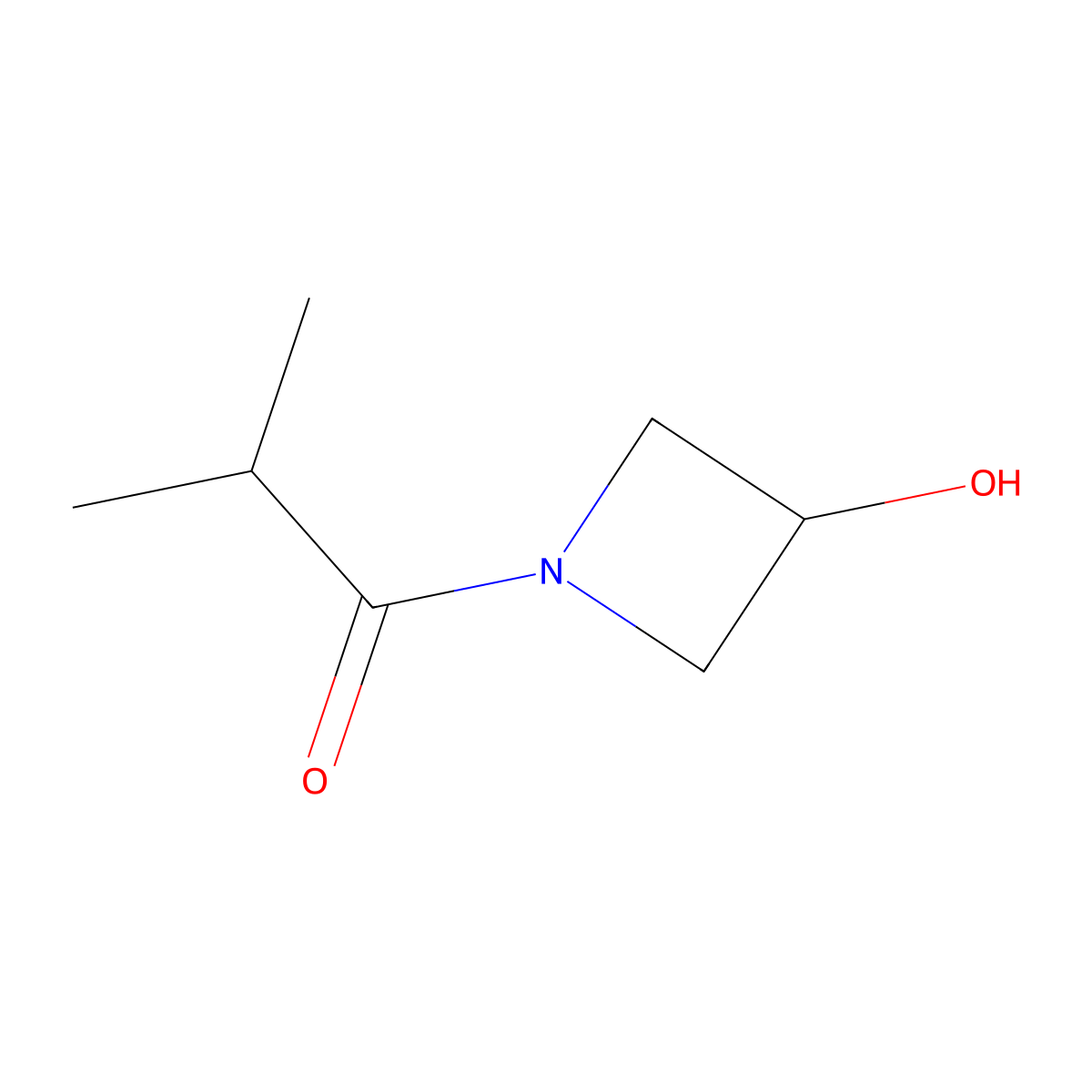 1-(3-Hydroxy-1-azetidinyl)-2-methyl-1-propanone molecular structure, CAS 1434128-49-0