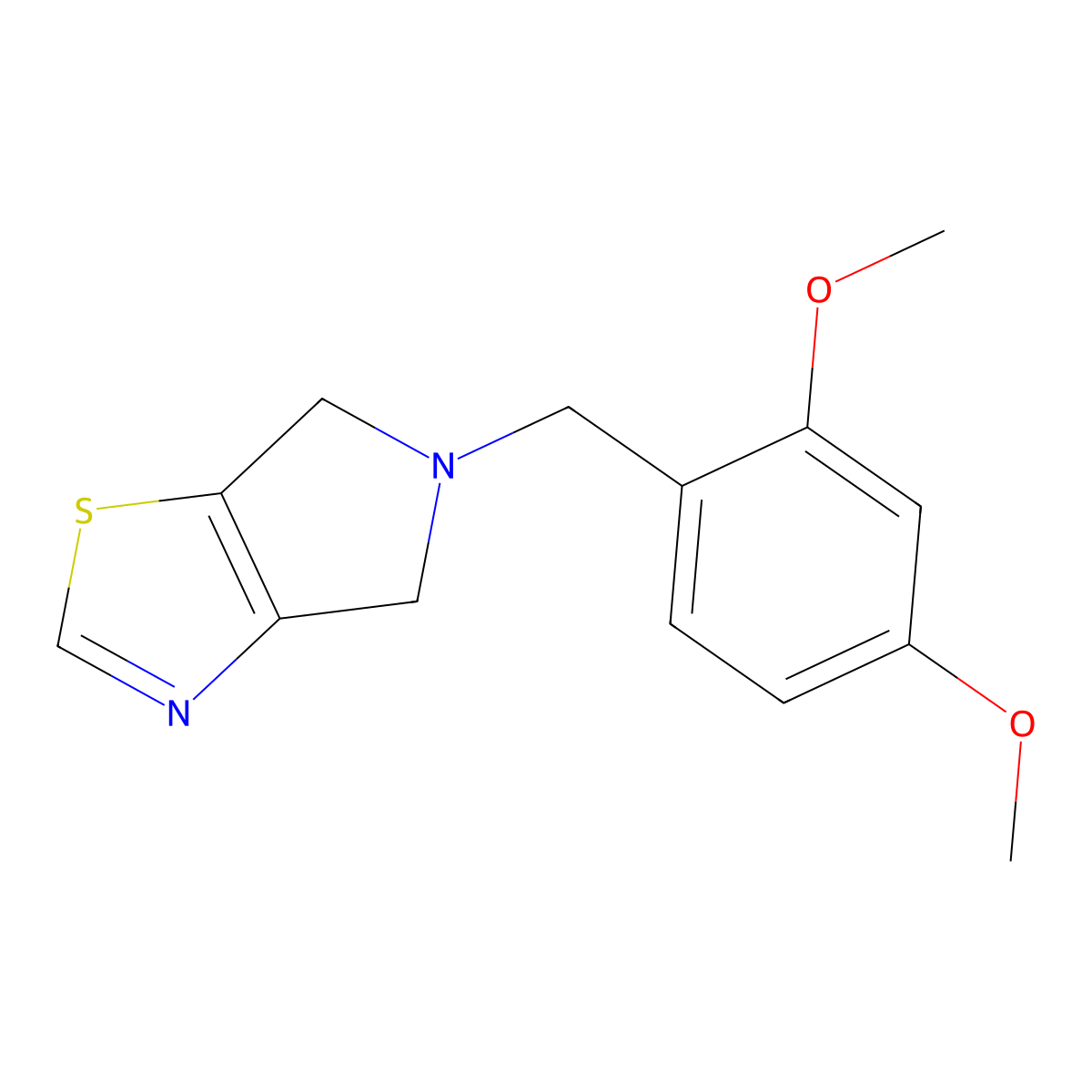 5-(2,4-Dimethoxybenzyl)-5,6-dihydro-4H-pyrrolo[3,4-d]thiazole molecular structure, CAS 1434128-55-8