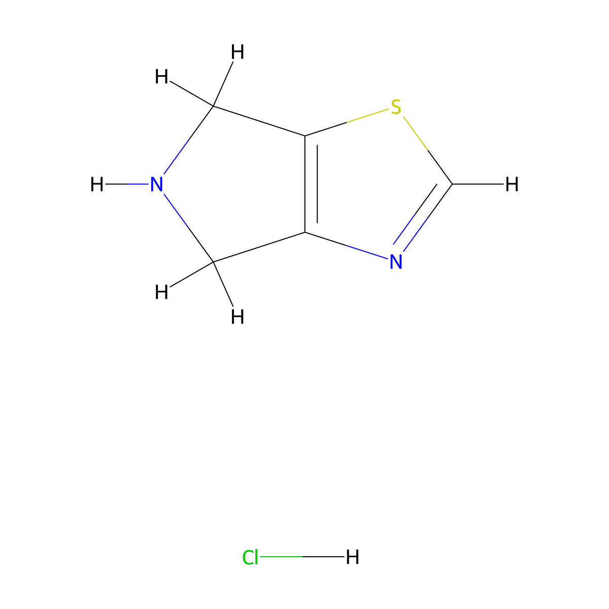 5,6-Dihydro-4H-pyrrolo[3,4-d]thiazole Hydrochloride molecular structure, CAS 1434128-58-1