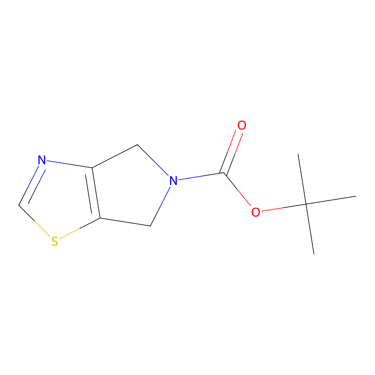 5-Boc-4,6-dihydropyrrolo[3,4-d]thiazole molecular structure, CAS 1434128-59-2