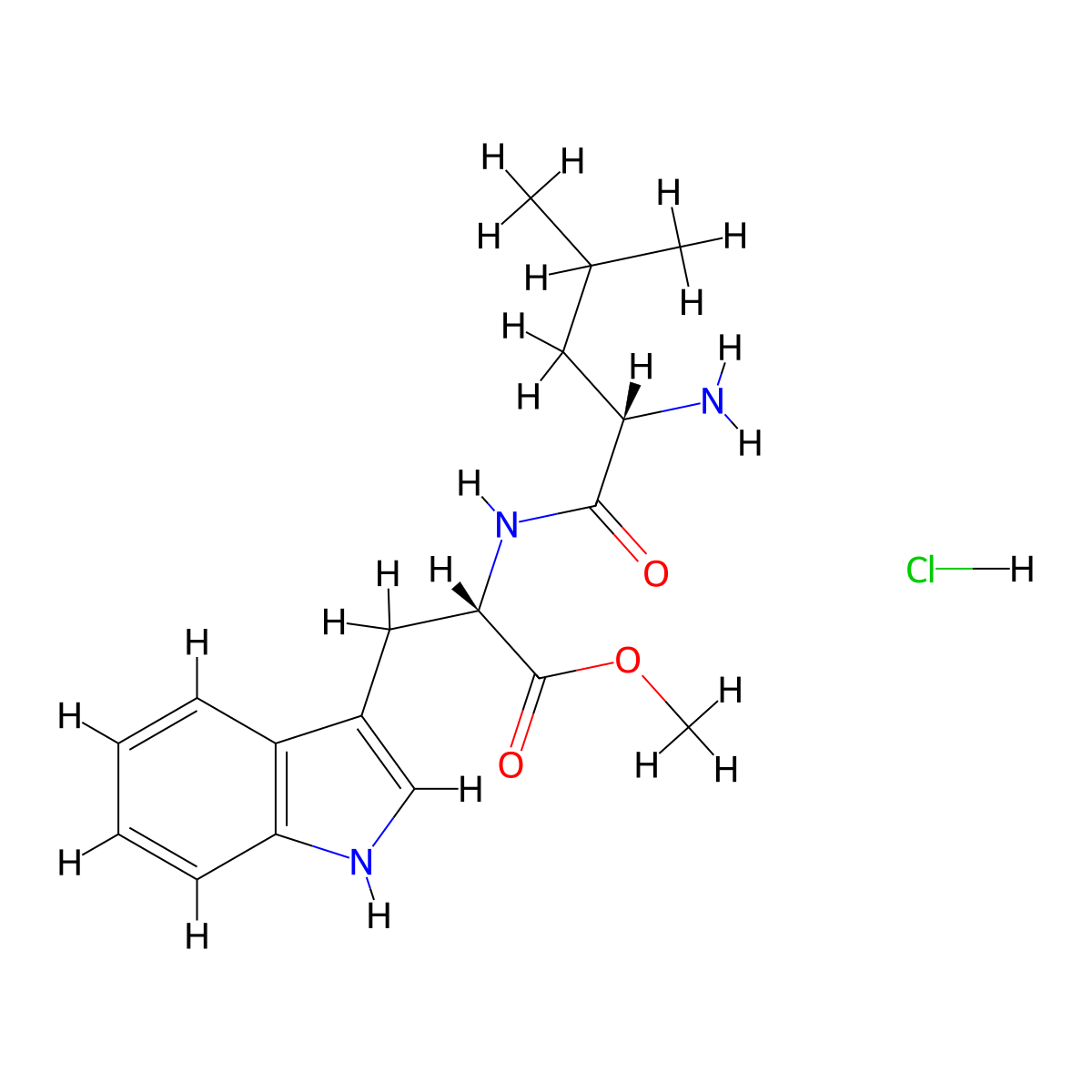 Leu-trp-ome hcl molecular structure, CAS 143413-36-9