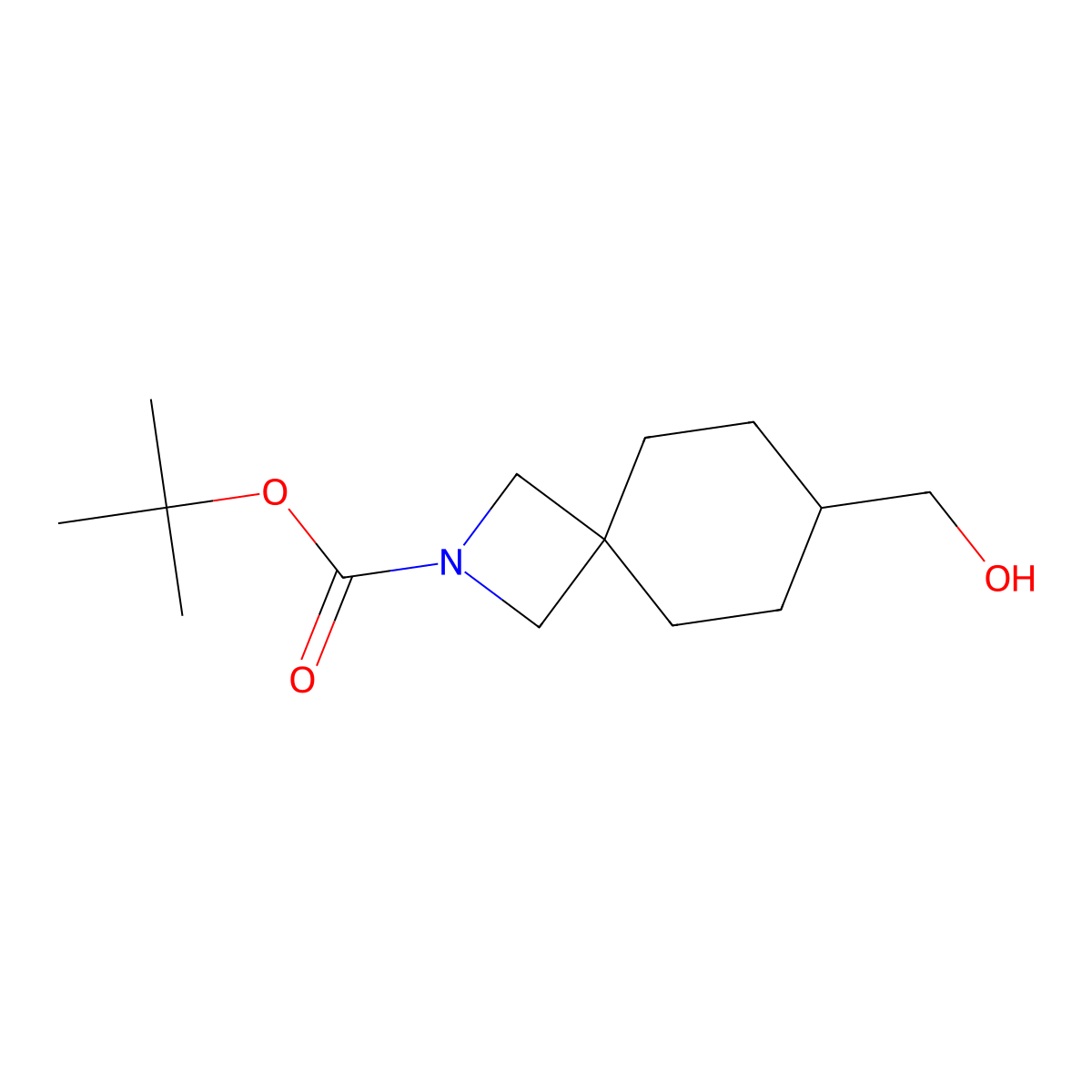 tert-Butyl 7-(hydroxymethyl)-2-azaspiro[3.5]nonane-2-carboxylate molecular structure, CAS 1434141-69-1