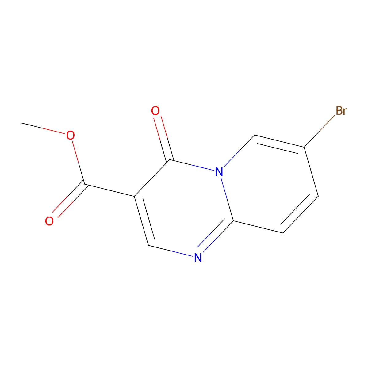 Methyl 7-bromo-4-oxo-4H-pyrido[1,2-a]pyrimidine-3-carboxylate molecular structure, CAS 1434141-71-5