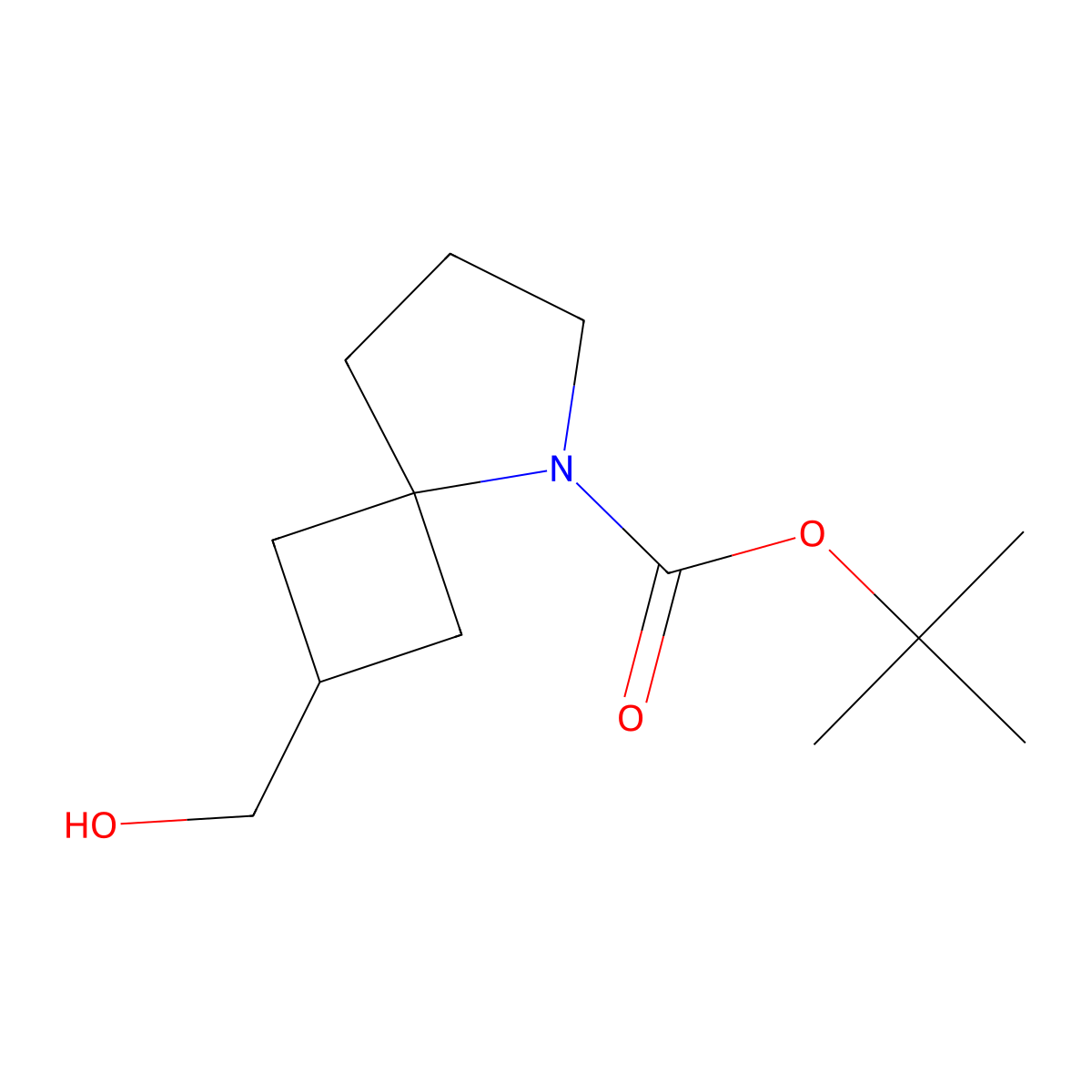 tert-Butyl 2-(hydroxymethyl)-5-azaspiro[3.4]octane-5-carboxylate molecular structure, CAS 1434141-76-0