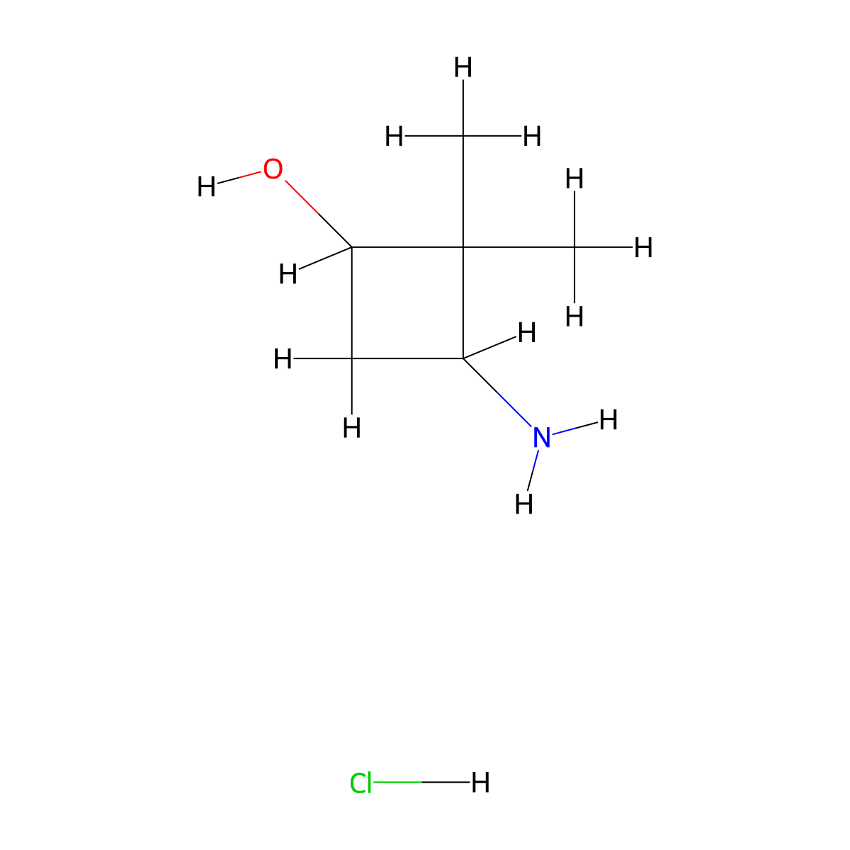3-Amino-2,2-dimethylcyclobutan-1-ol hydrochloride molecular structure, CAS 1434141-80-6