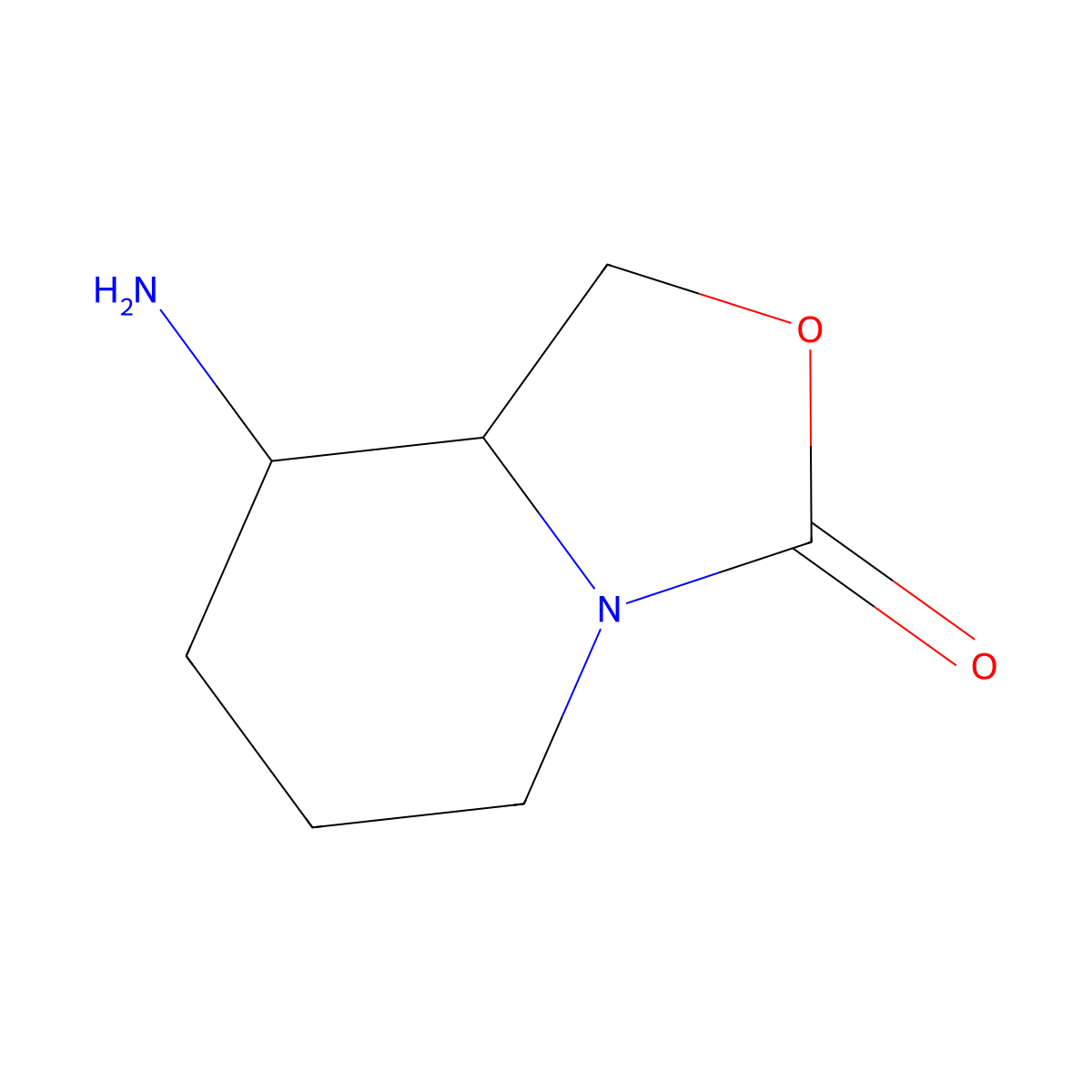 (8R,8AS)-8-aminotetrahydro-1H-oxazolo[3,4-a]pyridin-3(5H)-one molecular structure, CAS 1434141-82-8