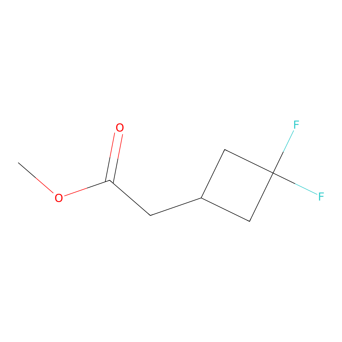 Methyl 2-(3,3-difluorocyclobutyl)acetate molecular structure, CAS 1434141-84-0
