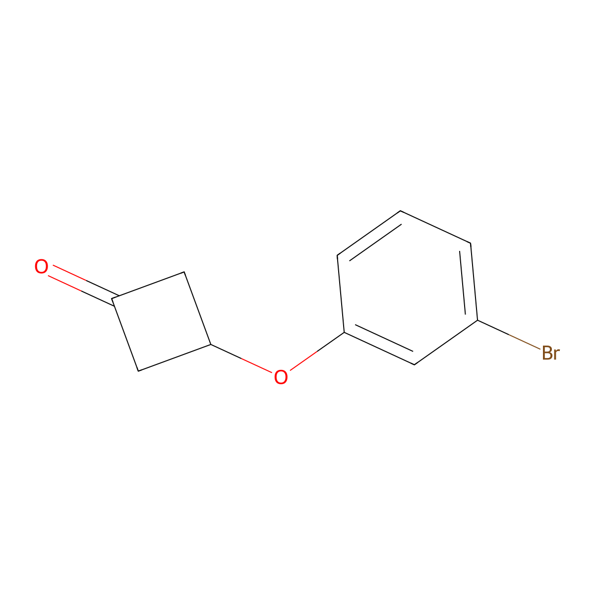 3-(3-Bromophenoxy)cyclobutan-1-one molecular structure, CAS 1434141-85-1