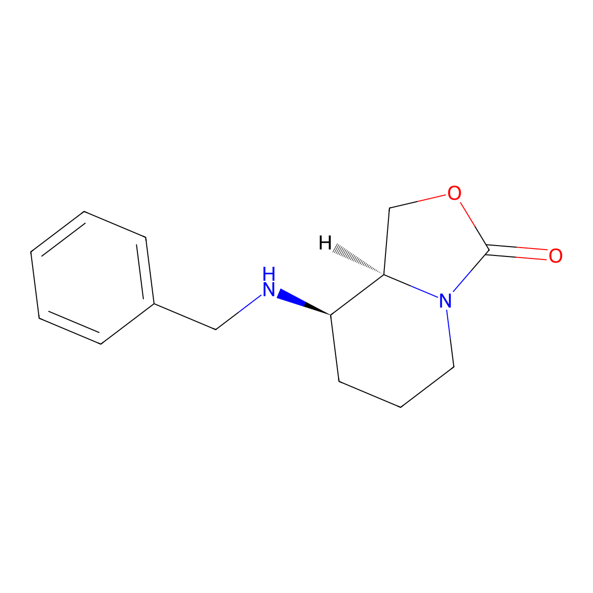 cis-8-(Benzylamino)hexahydro-oxazolo[3,4-a]pyridin-3-one molecular structure, CAS 1434141-96-4