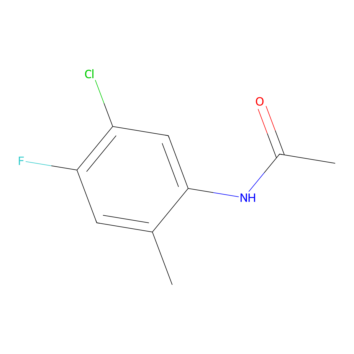 N-(5-chloro-4-fluoro-2-methylphenyl)acetamide molecular structure, CAS 1434142-01-4