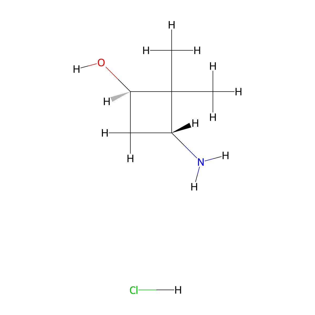 trans-3-Amino-2,2-dimethylcyclobutanol hydrochloride molecular structure, CAS 1434142-03-6