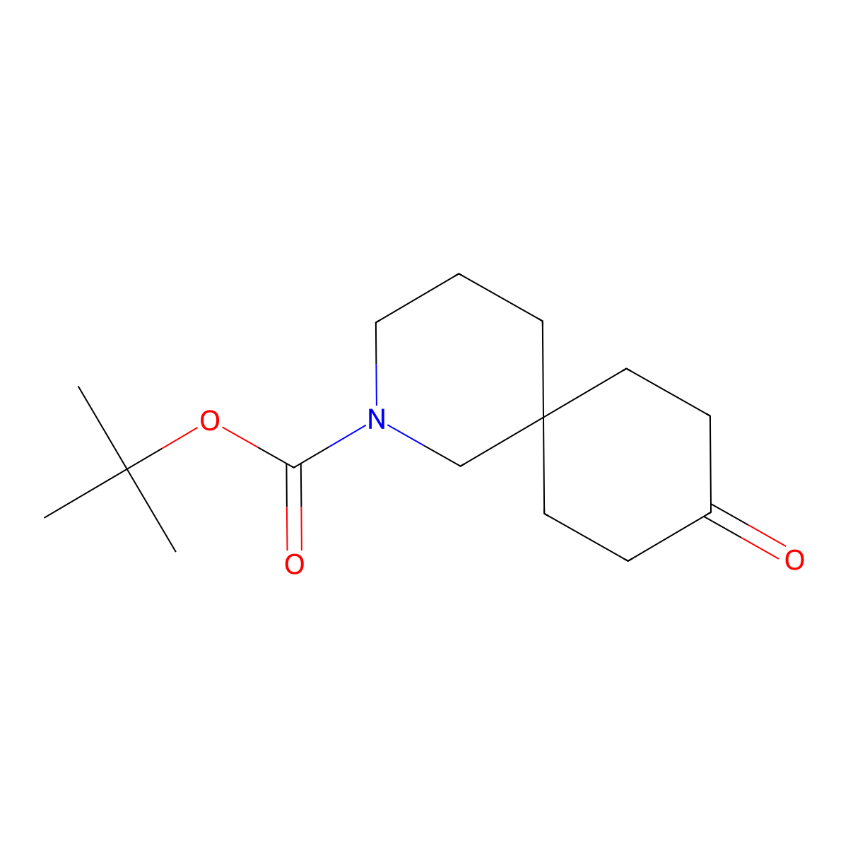 Tert-butyl 9-oxo-2-azaspiro[5.5]undecane-2-carboxylate molecular structure, CAS 1434142-14-9