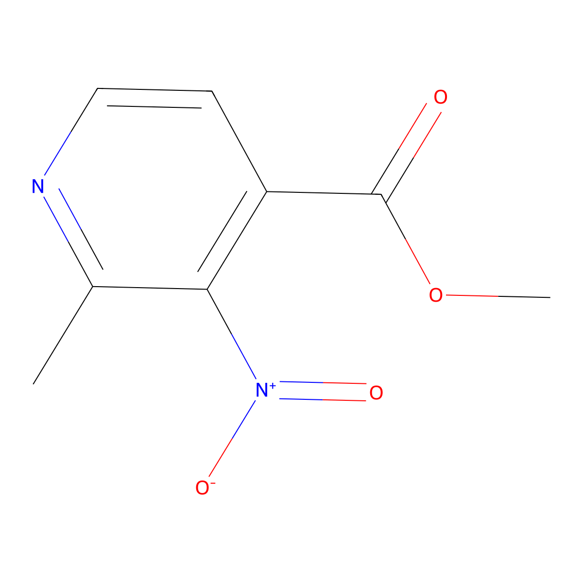 Methyl 2-methyl-3-nitroisonicotinate molecular structure, CAS 1434142-18-3
