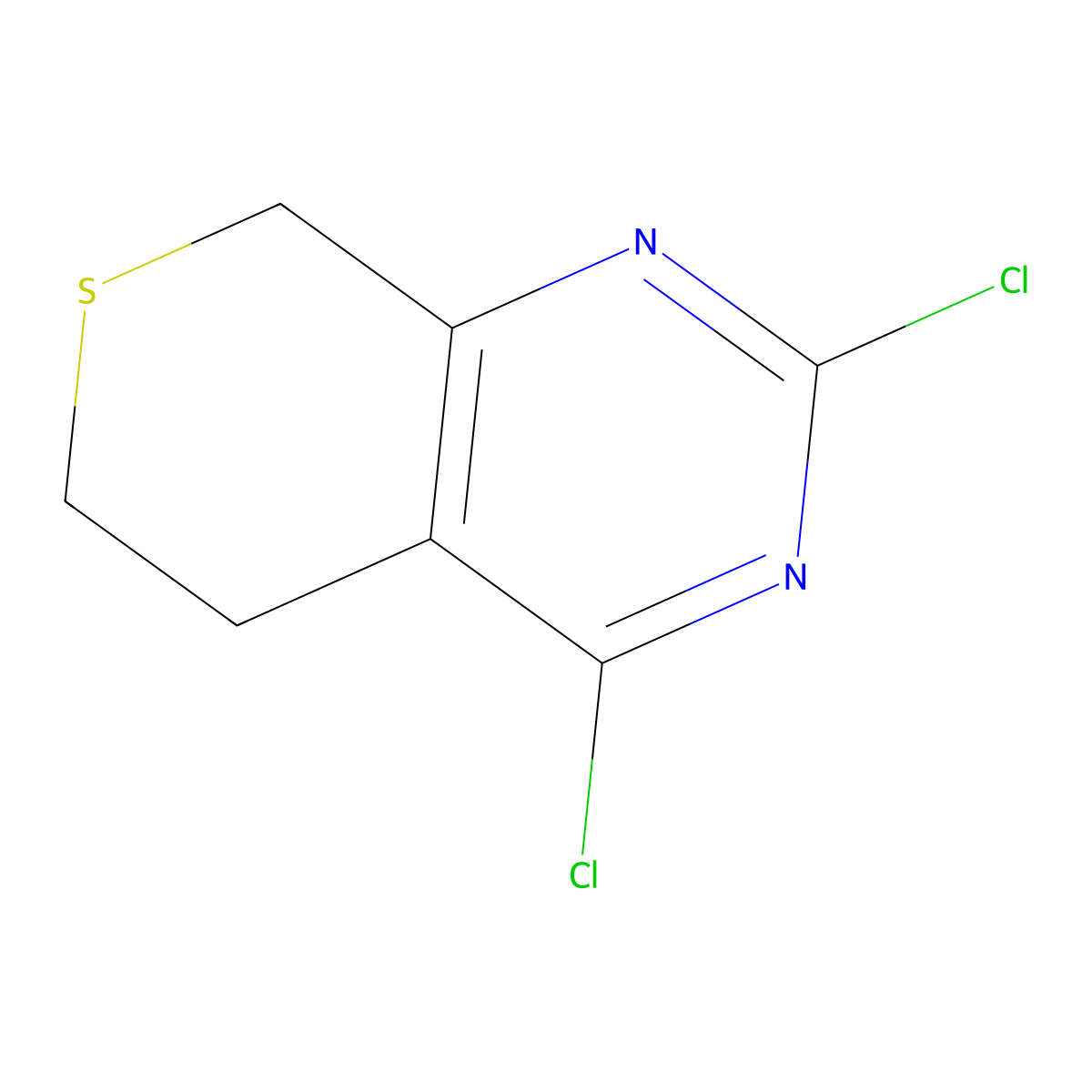 2,4-Dichloro-6,8-dihydro-5H-thiopyrano[3,4-d]pyrimidine molecular structure, CAS 1434142-20-7