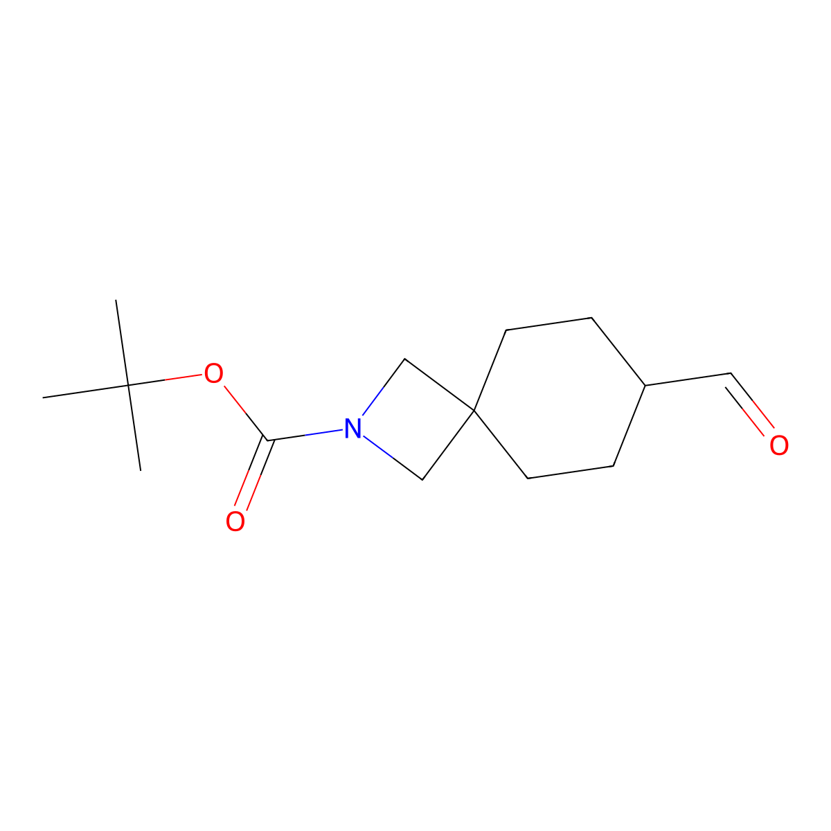 tert-Butyl 7-formyl-2-azaspiro[3.5]nonane-2-carboxylate molecular structure, CAS 1434142-21-8