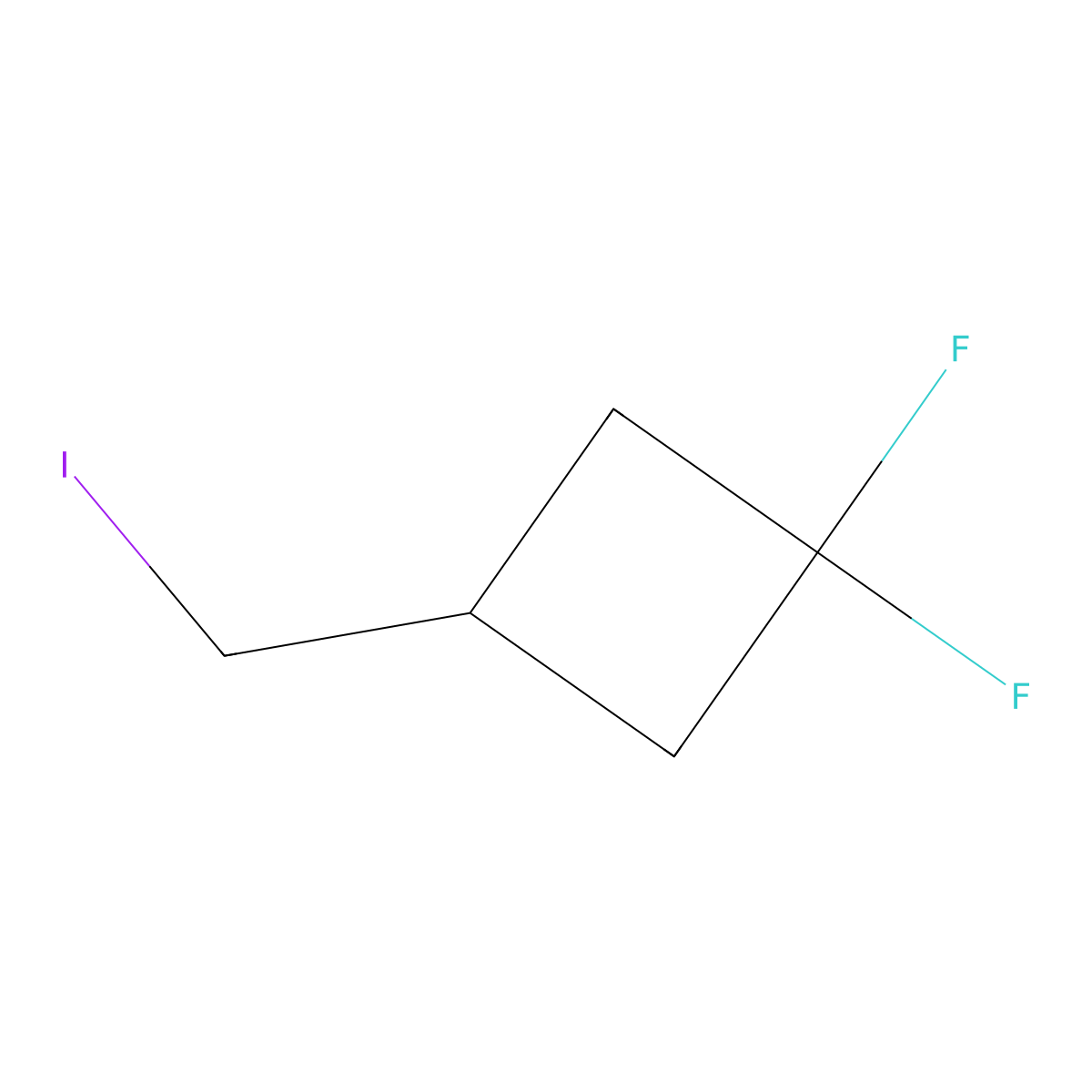 1,1-Difluoro-3-(iodomethyl)cyclobutane molecular structure, CAS 1434142-22-9
