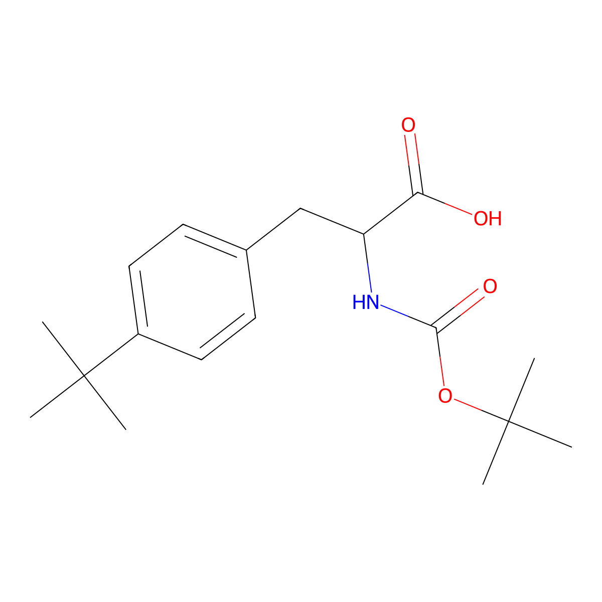 N-(tert-Butoxy(hydroxy)methylidene)-4-tert-butylphenylalanine molecular structure, CAS 143415-62-7