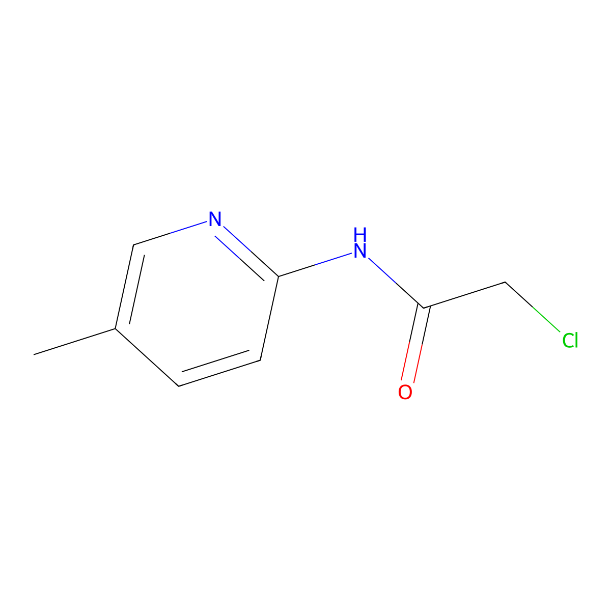 2-Chloro-N-(5-Methyl-2-Pyridinyl)Acetamide molecular structure, CAS 143416-74-4