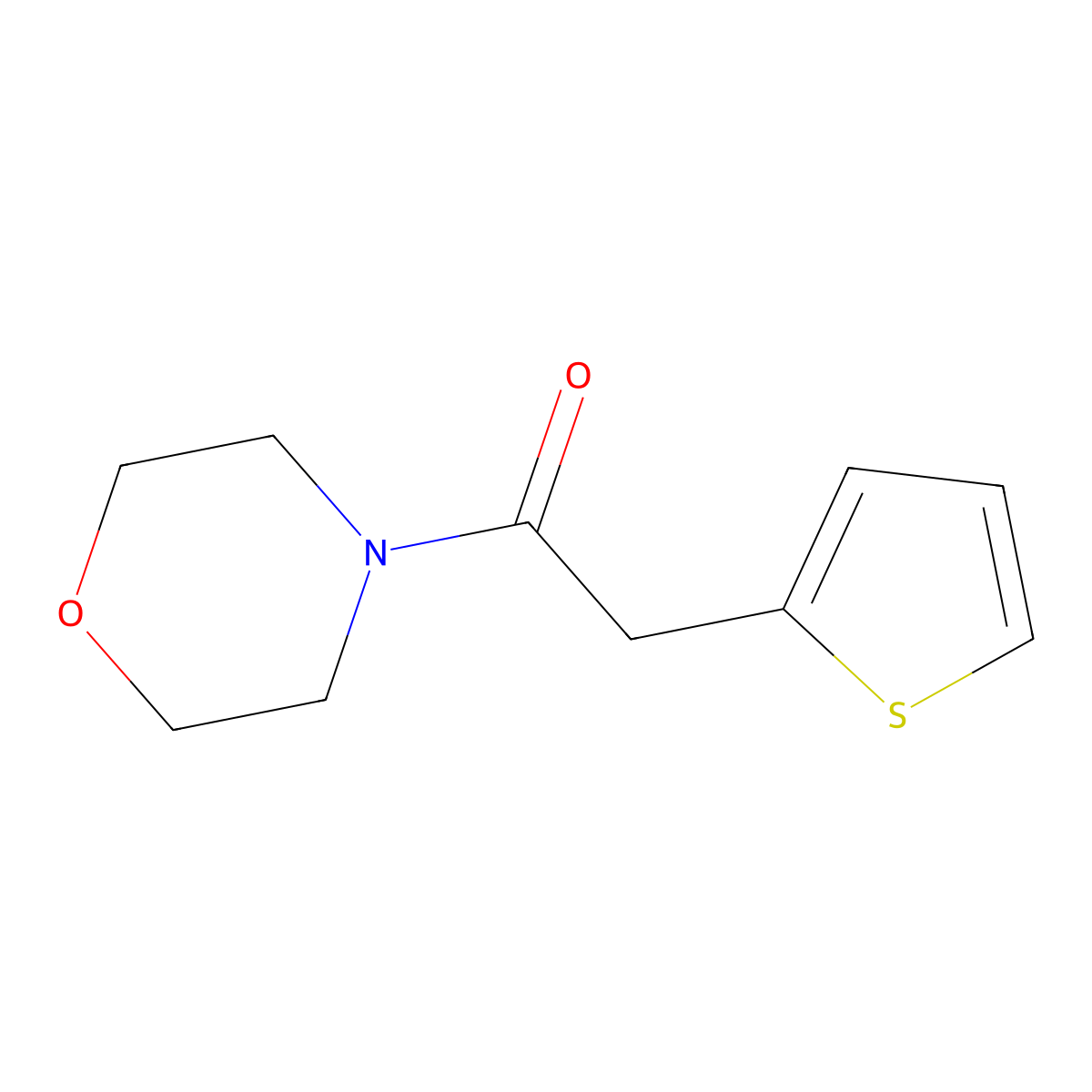Morpholine, 4-(2-thienylacetyl)- molecular structure, CAS 143417-09-8
