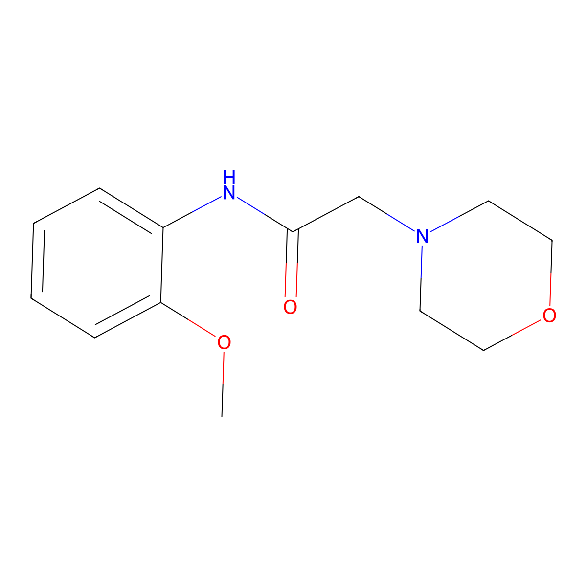 N-(2-Methoxyphenyl)-2-morpholinoacetamide molecular structure, CAS 143423-93-2
