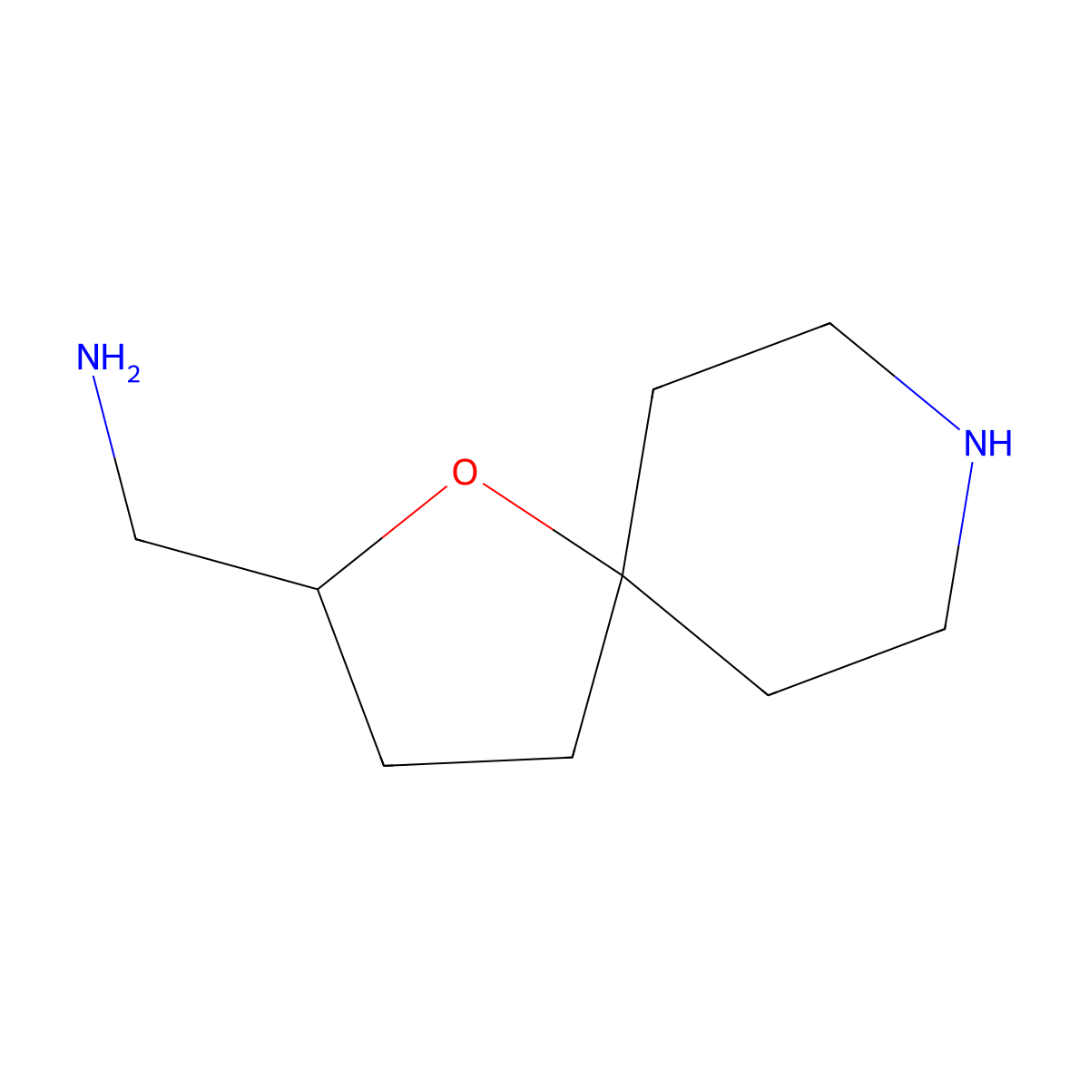 {1-Oxa-8-azaspiro[4.5]decan-2-yl}methanamine molecular structure, CAS 1434247-08-1