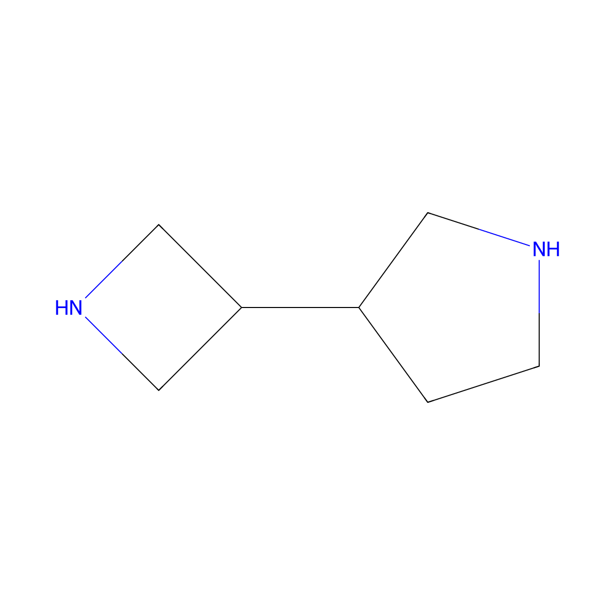 3-(Azetidin-3-yl)pyrrolidine molecular structure, CAS 1434247-09-2