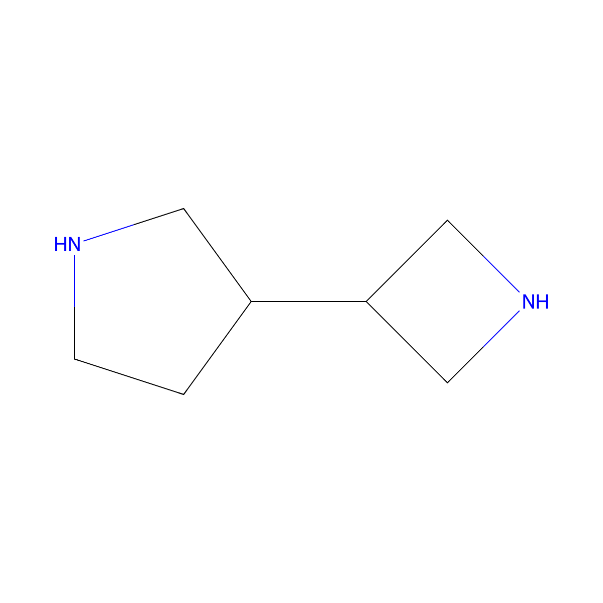 3-(Azetidin-3-yl)pyrrolidine molecular structure, CAS 1434247-09-2