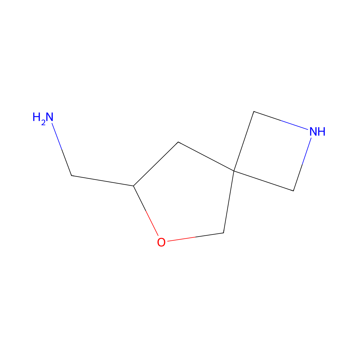 6-Oxa-2-azaspiro[3.4]octane-7-methanamine molecular structure, CAS 1434247-13-8