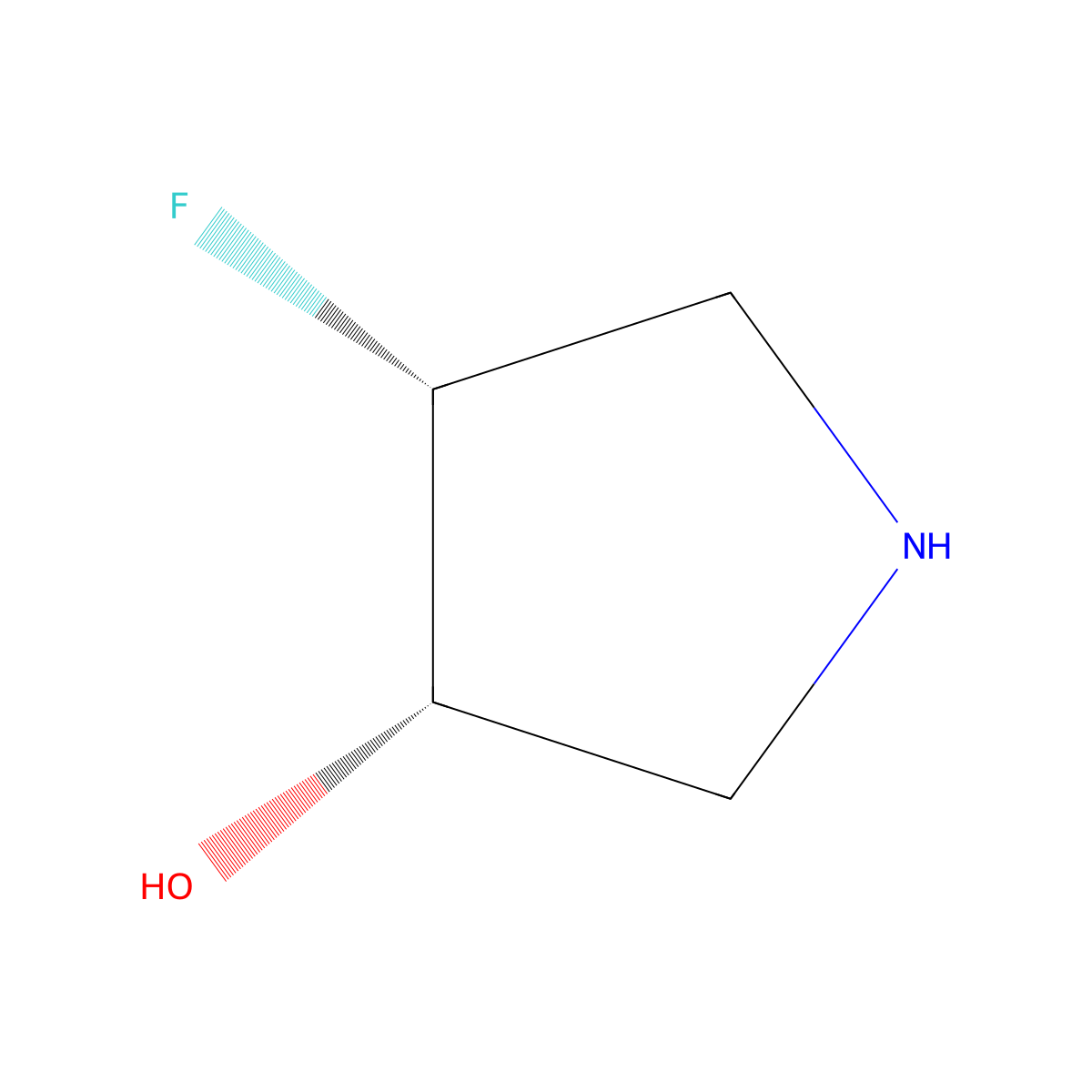 (3S,4R)-4-Fluoropyrrolidin-3-ol molecular structure, CAS 1434248-02-8