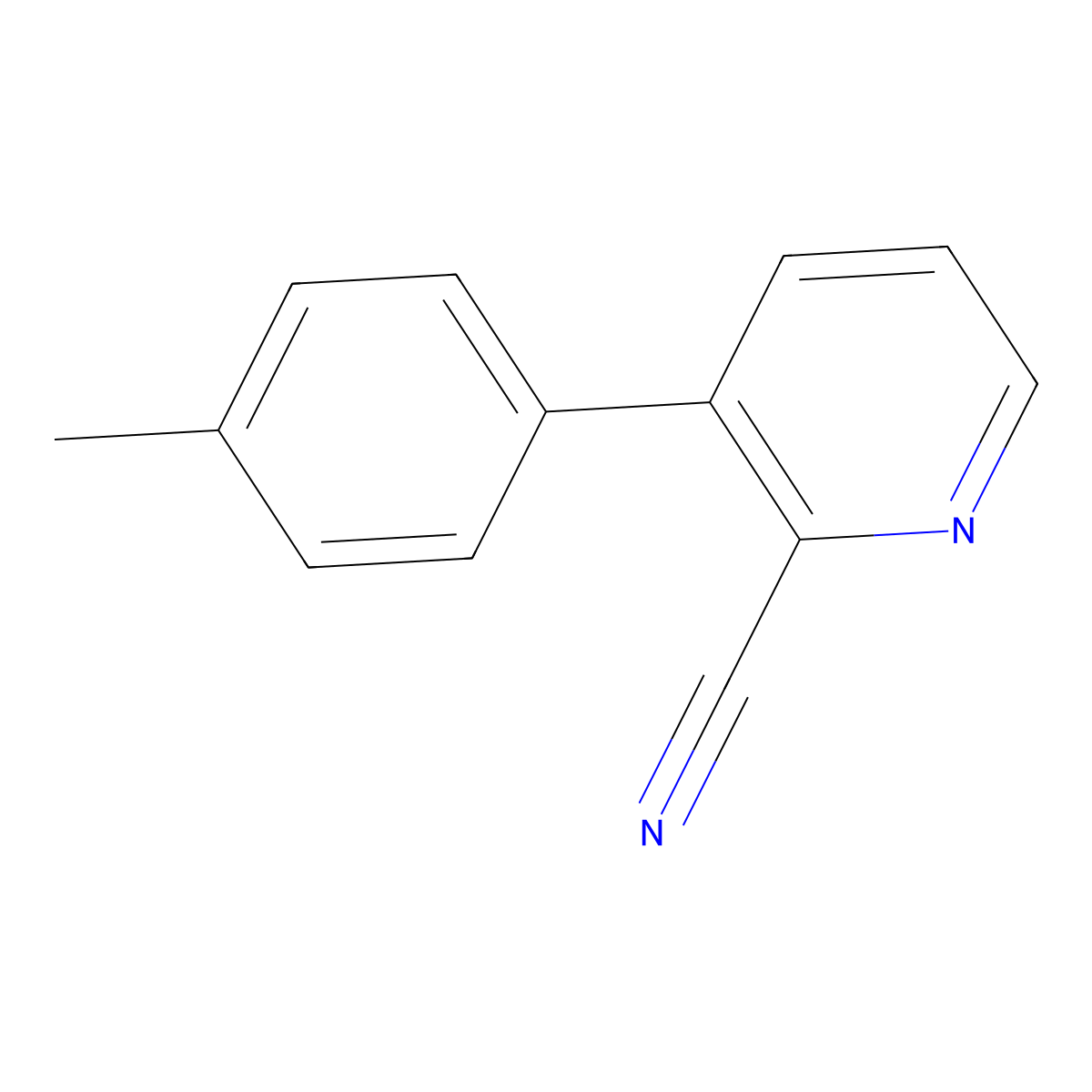 3-(4-Methylphenyl)pyridine-2-carbonitrile molecular structure, CAS 143425-48-3
