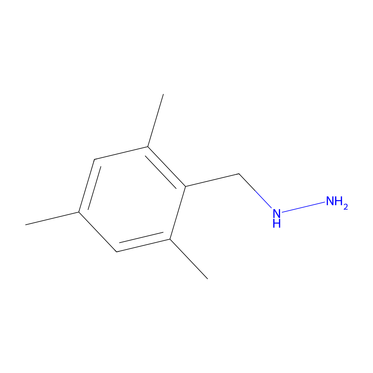 (Mesitylmethyl)hydrazine molecular structure, CAS 143425-78-9