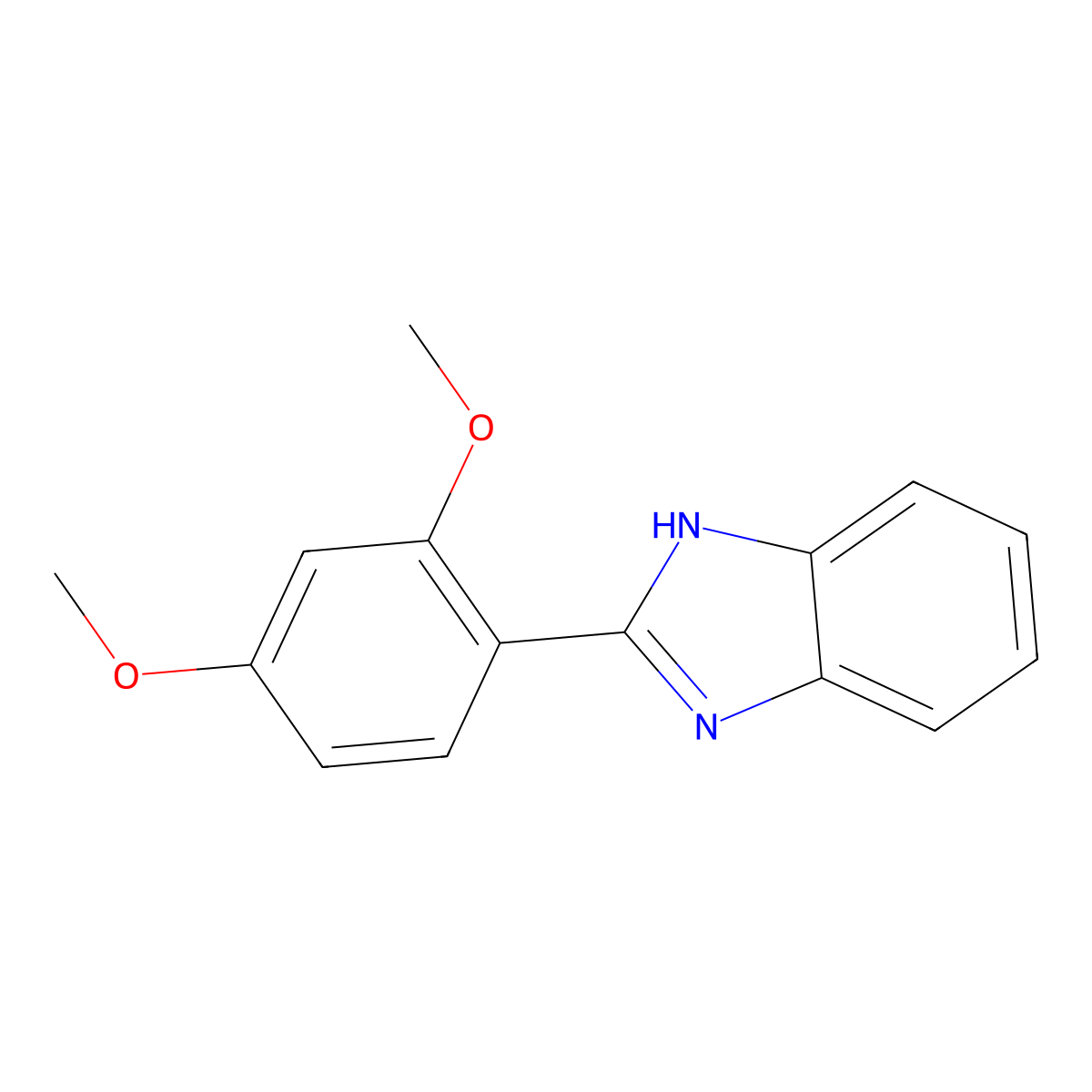 1H-Benzimidazole, 2-(2,4-dimethoxyphenyl)- molecular structure, CAS 143426-41-9